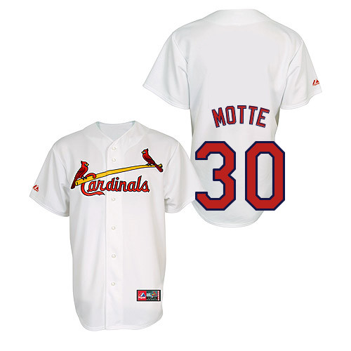 Jason Motte #30 Youth Baseball Jersey-St Louis Cardinals Authentic Home Jersey by Majestic Athletic MLB Jersey